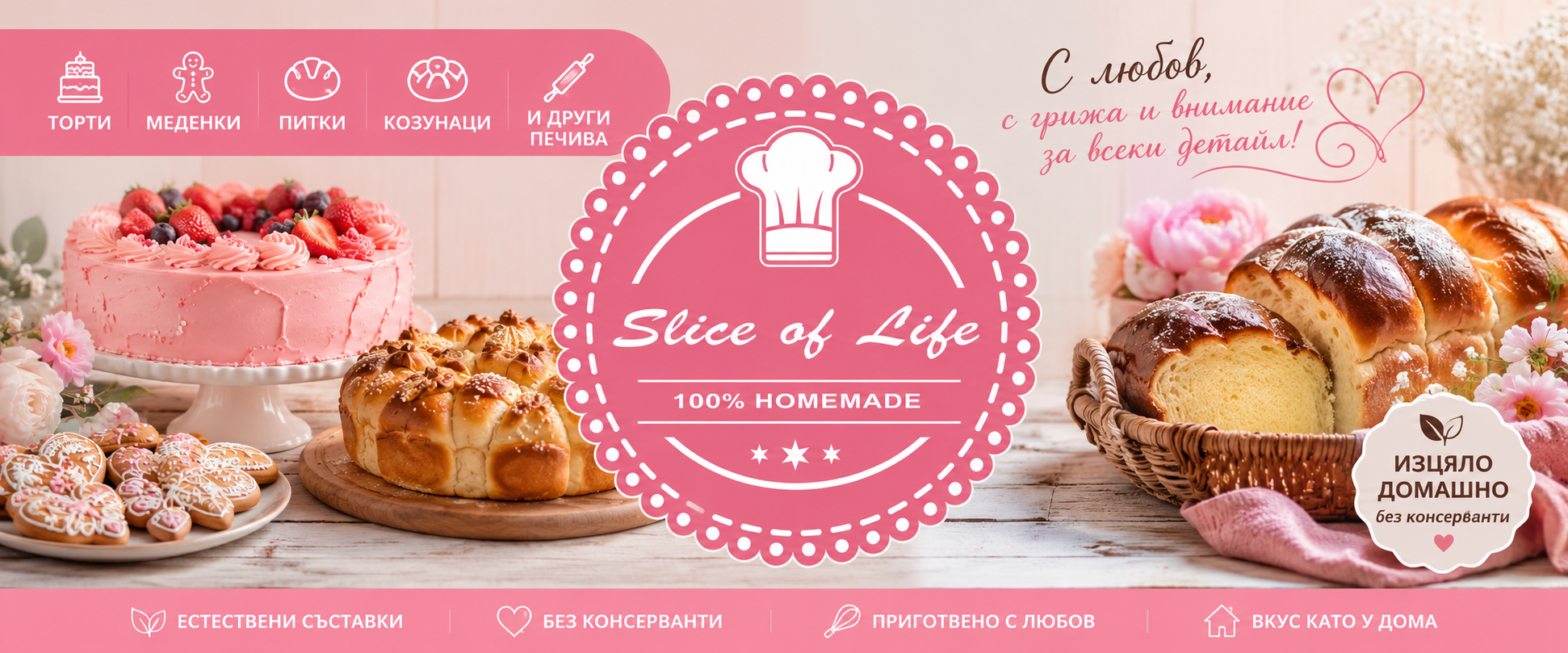 Slice of Life — торти, сладки, питки, козунаци и домашни печива